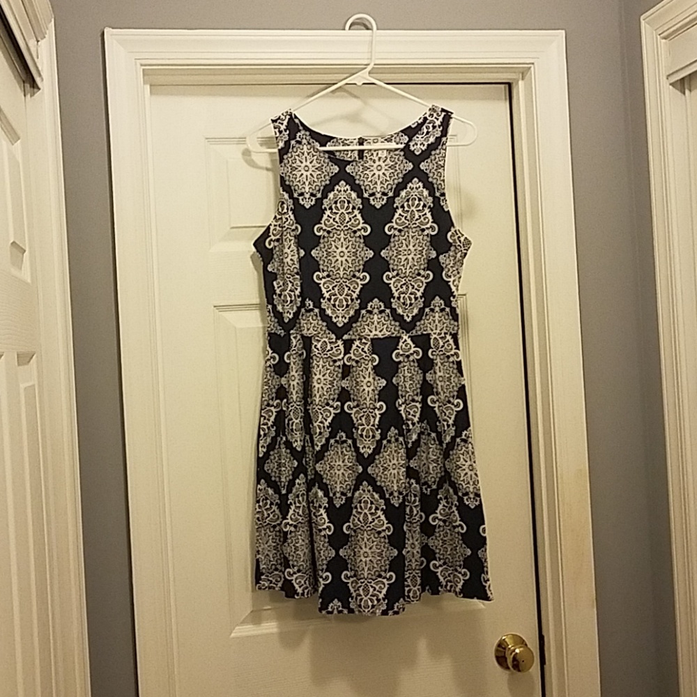 Blue/White Patterned Cotton dress